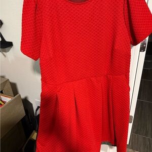 Draper James Red Textured Dress
